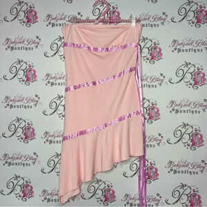 Pink dress fairy whimsical high low with ribbons 🎀 cute mermaid flowy  adorable